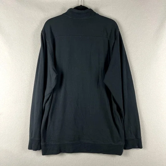Travis Mathew Newport 1/4 Zip Pullover Mens XL Black Stretch Pockets Golf Logo - Picture 14 of 16